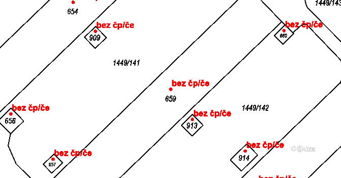 Dolní Újezd 46560513 na parcele st. 659 v KÚ Dolní Újezd u Litomyšle, Katastrální mapa