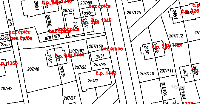 Sezimovo Ústí 47439513 na parcele st. 2931 v KÚ Sezimovo Ústí, Katastrální mapa