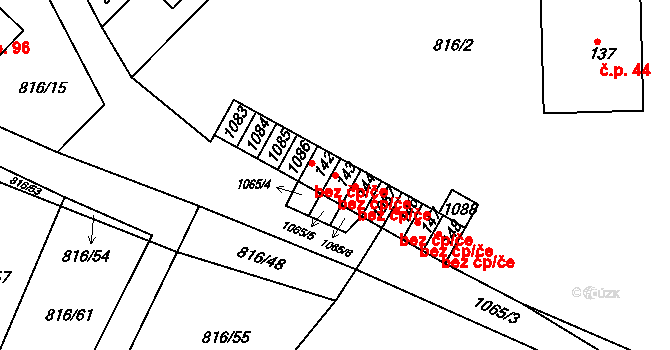 Hošťálkovy 50117513 na parcele st. 143 v KÚ Hošťálkovy, Katastrální mapa