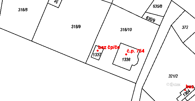 Osek 87205513 na parcele st. 1337 v KÚ Osek u Duchcova, Katastrální mapa
