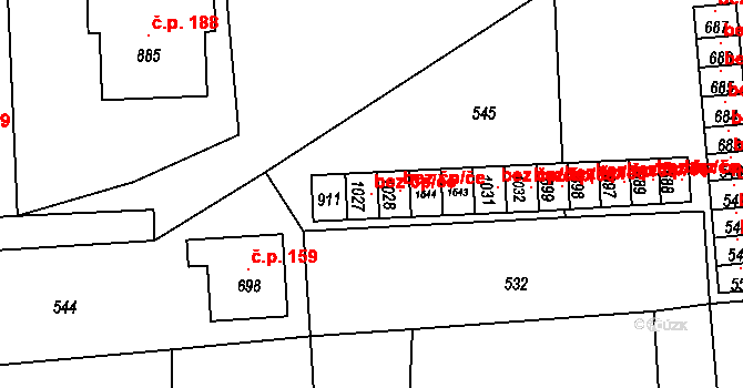 Stěbořice 118913514 na parcele st. 1027 v KÚ Stěbořice, Katastrální mapa
