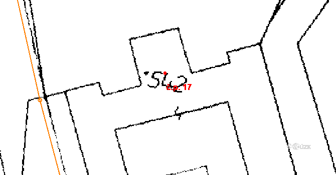 Byšičky 17, Lysá nad Labem na parcele st. 542 v KÚ Lysá nad Labem, Katastrální mapa