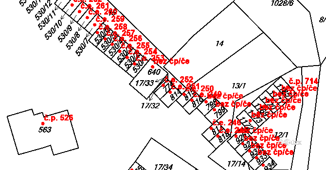Bohosudov 252, Krupka na parcele st. 774 v KÚ Bohosudov, Katastrální mapa