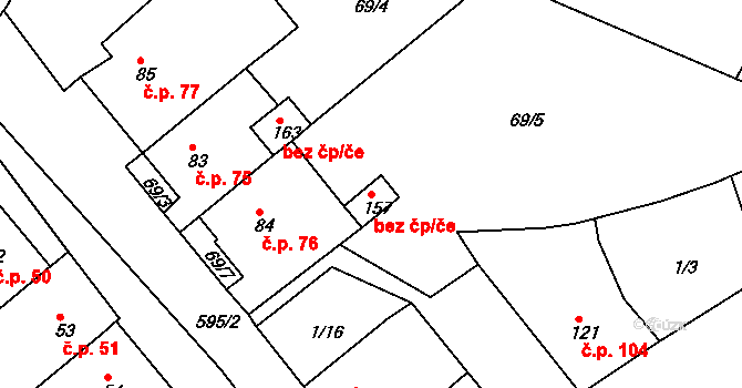Jeníkov 45069514 na parcele st. 157 v KÚ Jeníkov u Duchcova, Katastrální mapa
