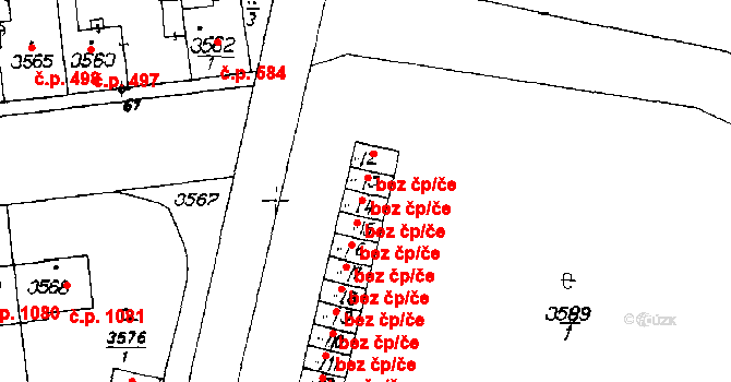 Poděbrady 46354514 na parcele st. 3589/3 v KÚ Poděbrady, Katastrální mapa