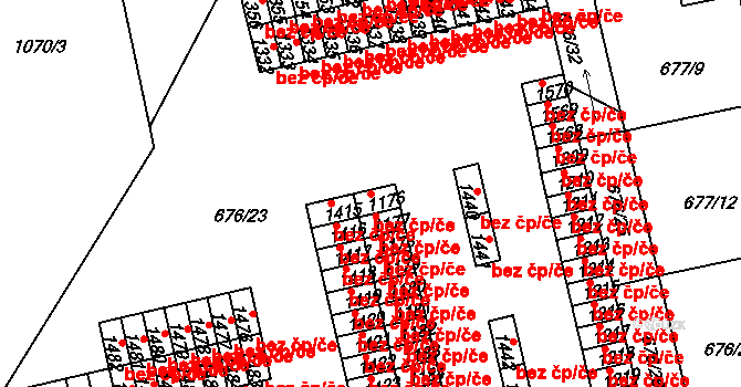 Vodňany 47170514 na parcele st. 1176 v KÚ Vodňany, Katastrální mapa