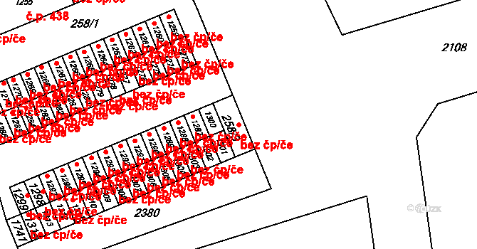Grygov 48495514 na parcele st. 258/3 v KÚ Grygov, Katastrální mapa