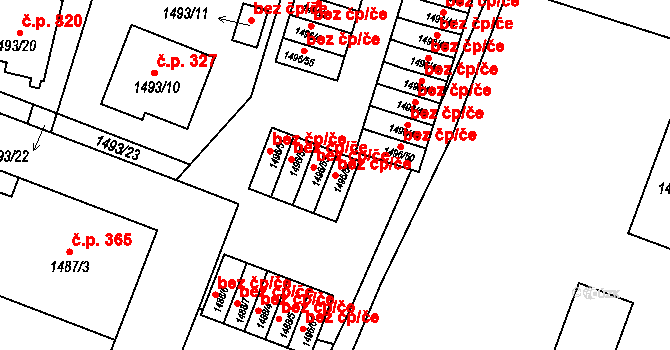 Třinec 48547514 na parcele st. 1496/54 v KÚ Třinec, Katastrální mapa