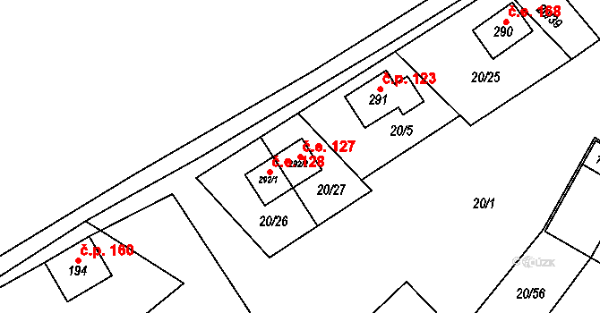Háj 127, Loučná pod Klínovcem na parcele st. 292/2 v KÚ Háj u Loučné pod Klínovcem, Katastrální mapa