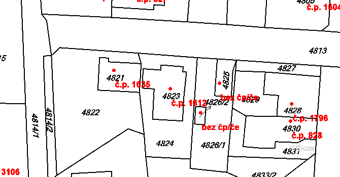 Česká Lípa 1612 na parcele st. 4823 v KÚ Česká Lípa, Katastrální mapa