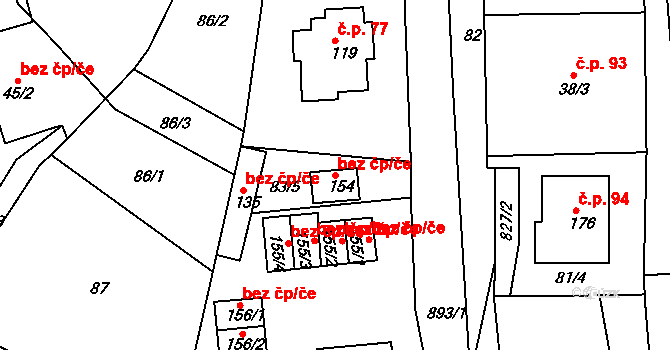 Libošovice 47815515 na parcele st. 154 v KÚ Libošovice, Katastrální mapa