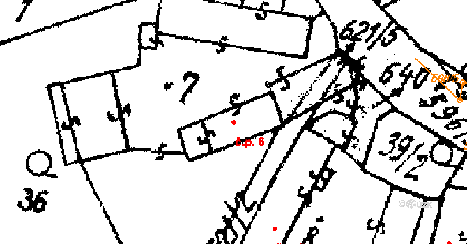 Březí 6, Žinkovy na parcele st. 7 v KÚ Březí u Žinkov, Katastrální mapa