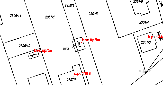 Rousínov 119456516 na parcele st. 2358/4 v KÚ Rousínov u Vyškova, Katastrální mapa