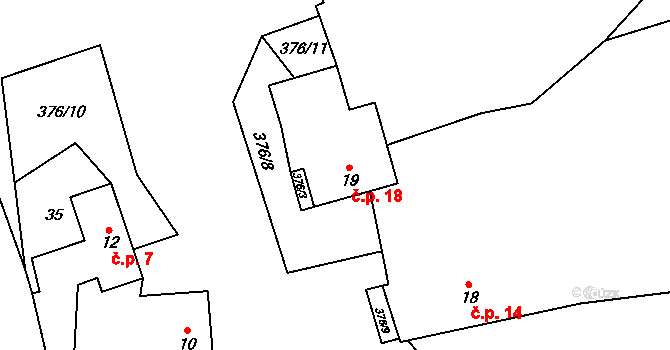 Skrýšov 18, Polná na parcele st. 19 v KÚ Skrýšov u Polné, Katastrální mapa