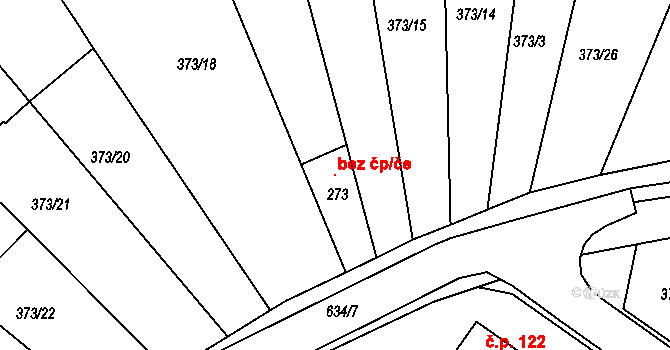 Bohušovice nad Ohří 146024516 na parcele st. 273 v KÚ Hrdly, Katastrální mapa