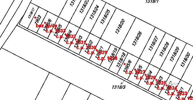 Litovel 1028 na parcele st. 1396/1 v KÚ Litovel, Katastrální mapa