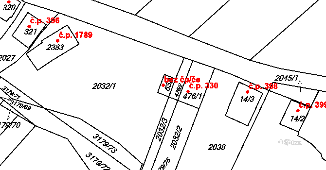 Uherské Hradiště 40619516 na parcele st. 658 v KÚ Mařatice, Katastrální mapa