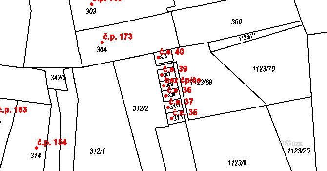 Silůvky 49432516 na parcele st. 308 v KÚ Silůvky, Katastrální mapa