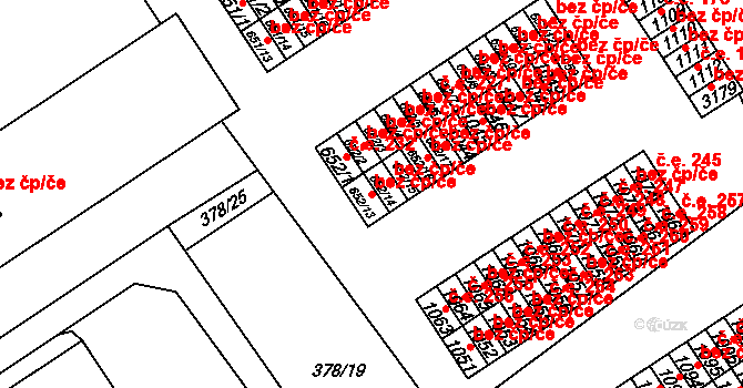 Mariánské Lázně 78297516 na parcele st. 652/13 v KÚ Úšovice, Katastrální mapa