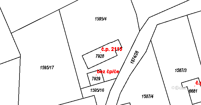 Beroun-Město 2113, Beroun na parcele st. 7928 v KÚ Beroun, Katastrální mapa