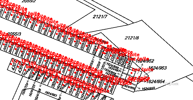 Mizerov 66, Karviná na parcele st. 2055/41 v KÚ Karviná-město, Katastrální mapa