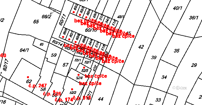 Brno 39454517 na parcele st. 51/6 v KÚ Kohoutovice, Katastrální mapa
