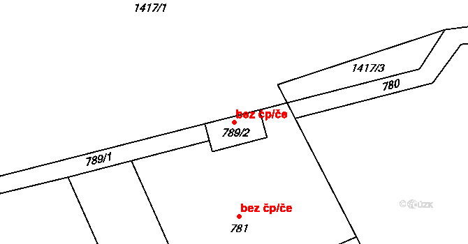 Bělotín 41785517 na parcele st. 789/2 v KÚ Bělotín, Katastrální mapa