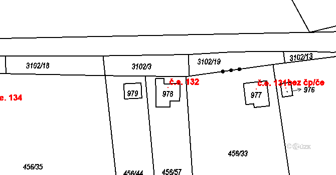 Slatiňany 43712517 na parcele st. 978 v KÚ Slatiňany, Katastrální mapa