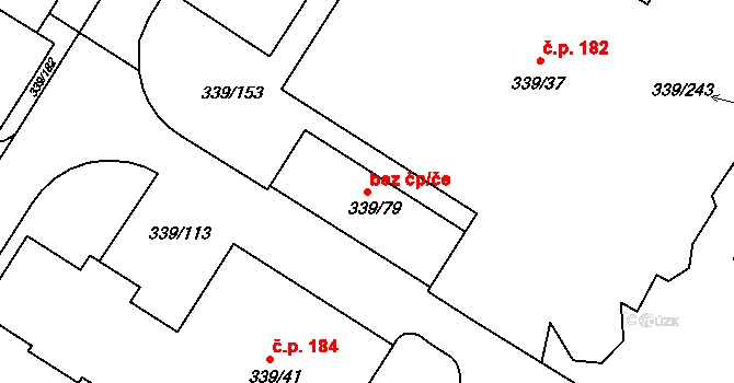 Chvalovice 47473517 na parcele st. 339/79 v KÚ Chvalovice, Katastrální mapa