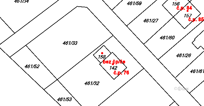 Mokrouše 80428517 na parcele st. 158 v KÚ Mokrouše, Katastrální mapa