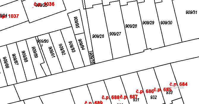 Objekt 93875517, Katastrální mapa