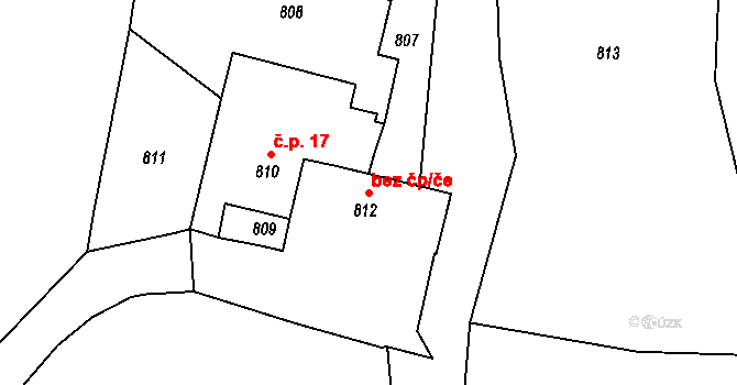 Petrovice u Karviné 38218518 na parcele st. 812 v KÚ Závada nad Olší, Katastrální mapa