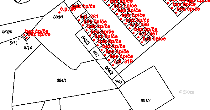 Přerov 43894518 na parcele st. 653 v KÚ Újezdec u Přerova, Katastrální mapa