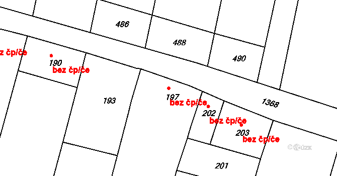 Lešany 48743518 na parcele st. 197 v KÚ Lešany u Prostějova, Katastrální mapa