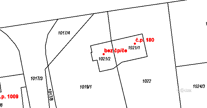 Třinec 49854518 na parcele st. 1021/2 v KÚ Lyžbice, Katastrální mapa