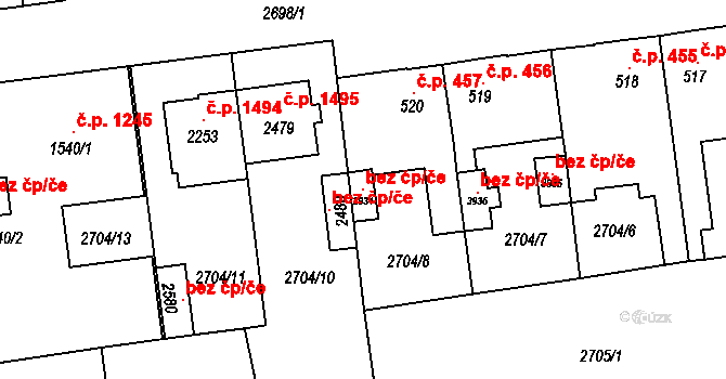 Choceň 106550519 na parcele st. 3934 v KÚ Choceň, Katastrální mapa