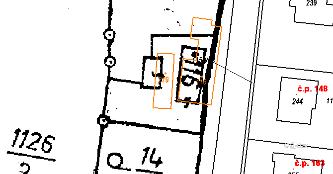 Vlkaneč 145963519 na parcele st. 279 v KÚ Vlkaneč, Katastrální mapa