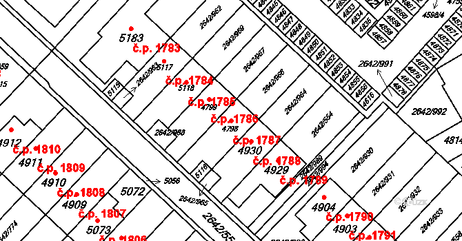 Kuřim 1787 na parcele st. 4798 v KÚ Kuřim, Katastrální mapa