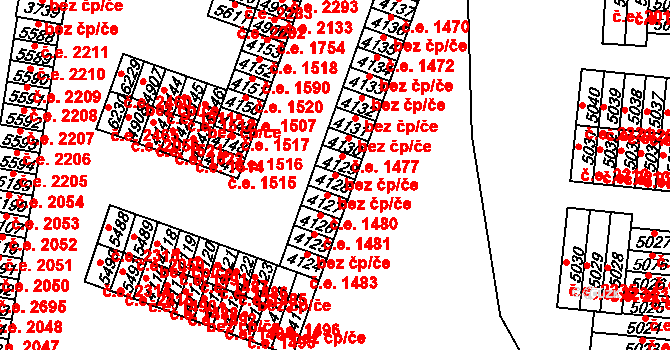 Cheb 38800519 na parcele st. 4128 v KÚ Cheb, Katastrální mapa