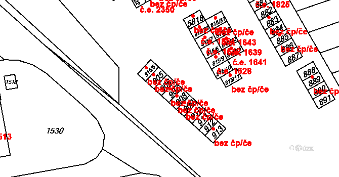 Brno 39500519 na parcele st. 907 v KÚ Řečkovice, Katastrální mapa