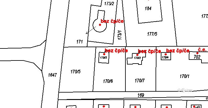 Kletné 112, Suchdol nad Odrou na parcele st. 170/3 v KÚ Kletné, Katastrální mapa