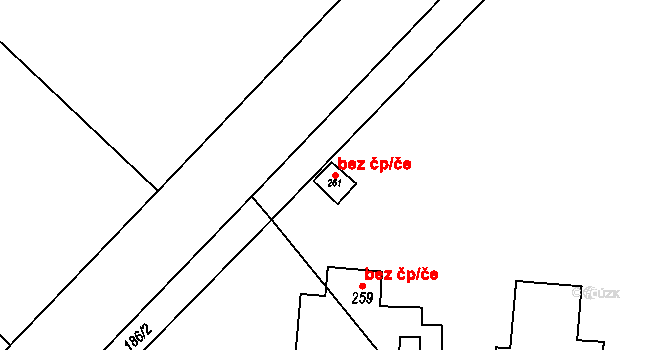 Znojmo 40963519 na parcele st. 261 v KÚ Mramotice, Katastrální mapa