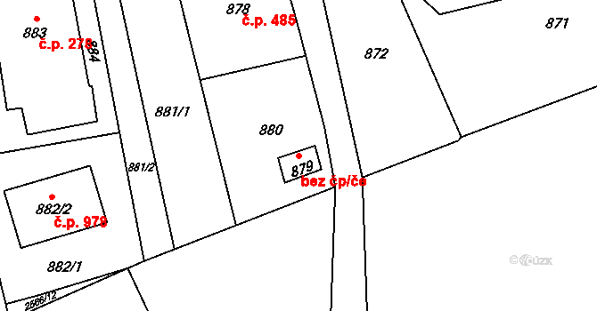 Palkovice 43642519 na parcele st. 879 v KÚ Palkovice, Katastrální mapa