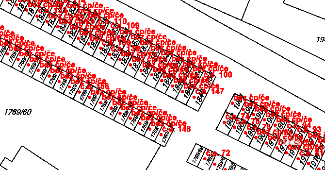 Tachov 44064519 na parcele st. 1844 v KÚ Tachov, Katastrální mapa