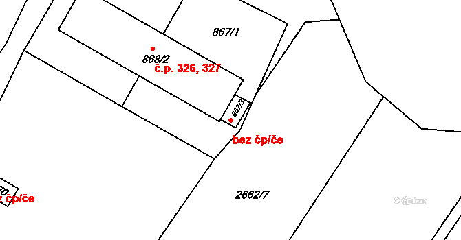 Želechovice nad Dřevnicí 47866519 na parcele st. 867/3 v KÚ Želechovice nad Dřevnicí, Katastrální mapa