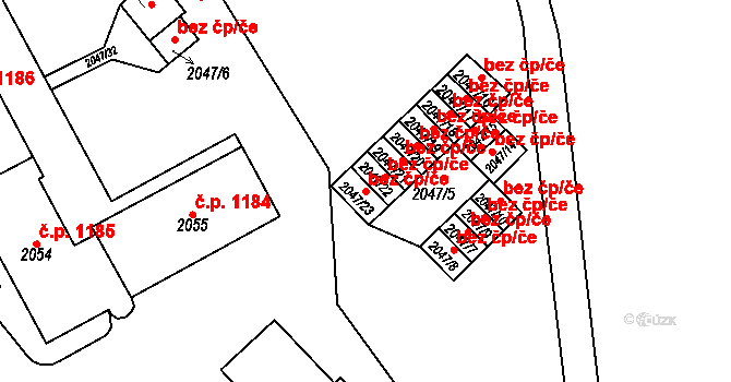 Litvínov 48410519 na parcele st. 2047/23 v KÚ Horní Litvínov, Katastrální mapa