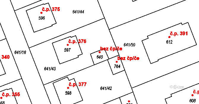 Chýnov 50289519 na parcele st. 640 v KÚ Chýnov u Tábora, Katastrální mapa