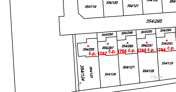 Slavkov u Brna 1767 na parcele st. 354/285 v KÚ Slavkov u Brna, Katastrální mapa