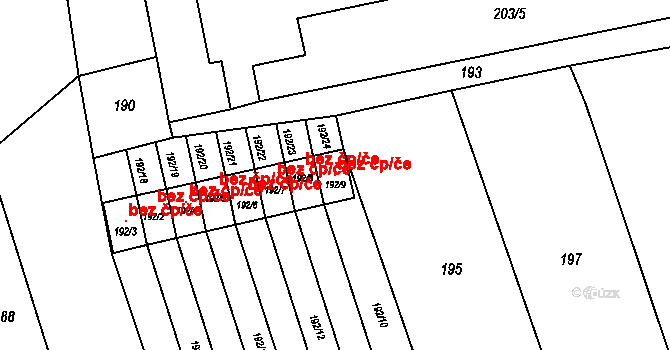 Cvrčovice 115265520 na parcele st. 192/9 v KÚ Cvrčovice u Pohořelic, Katastrální mapa