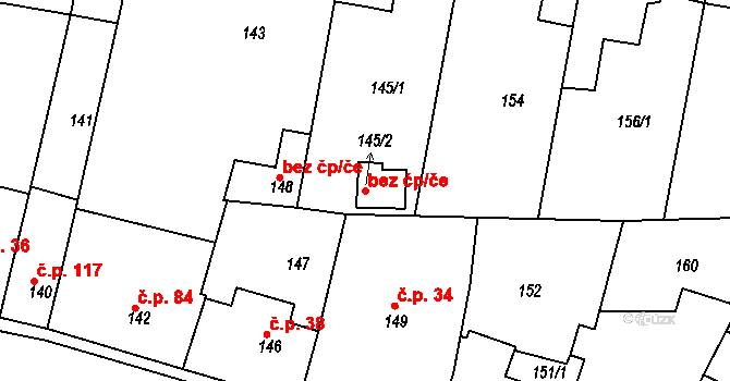Praha 149564520 na parcele st. 145/2 v KÚ Čakovice, Katastrální mapa